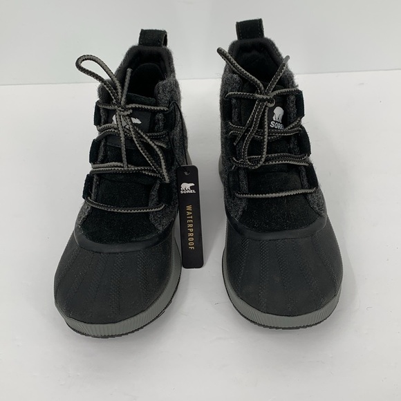 Sorel Out n About III waterproof winter boots lace-up ankle gray black new 6 - Picture 4 of 7